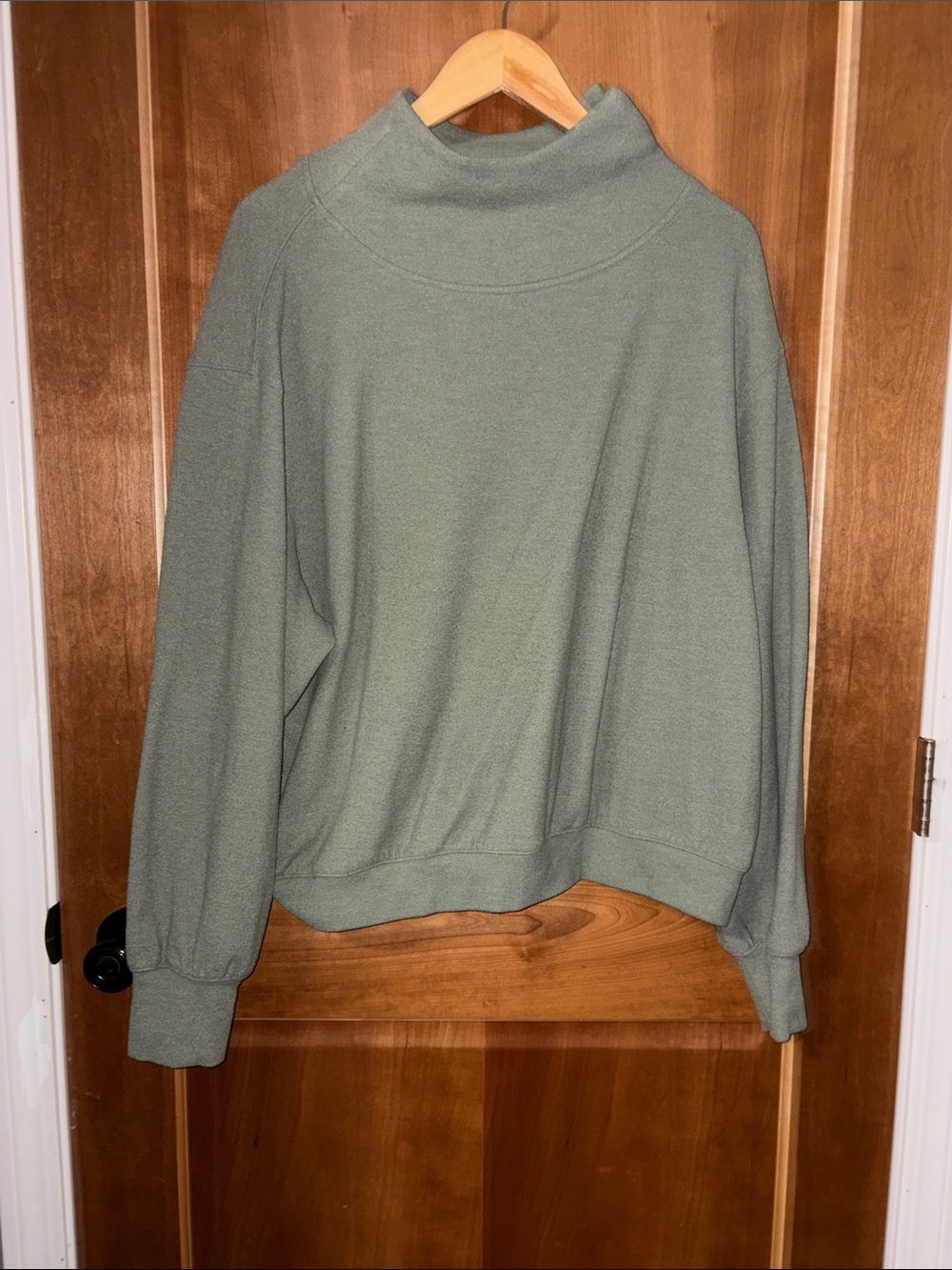 7 Diamonds Sage Green Mock Neck Sweater